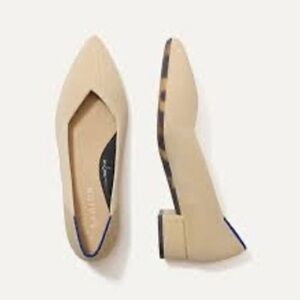 NEW Rothy’s The High Point Sandstone Heels Tan Sz 7